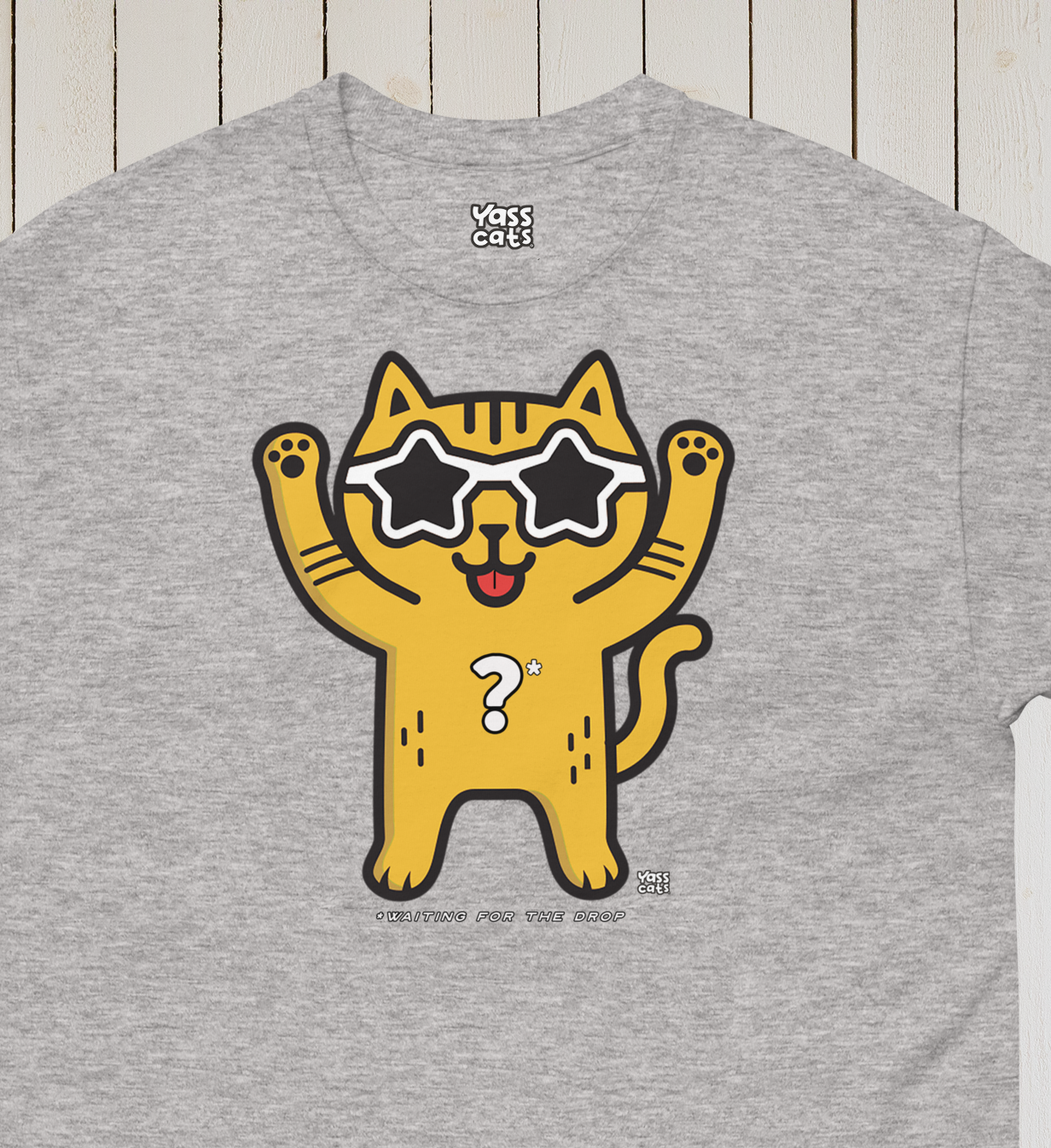 Yass Cats - Yellow Hello - T-shirt à manches courtes pour femme