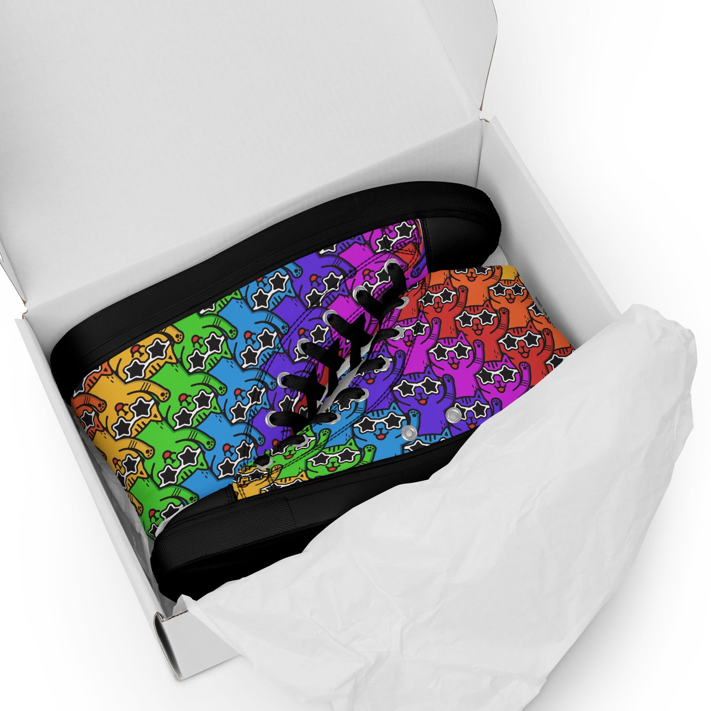 Yass Cats - Rainbow warrior - Men’s high top skater shoes
