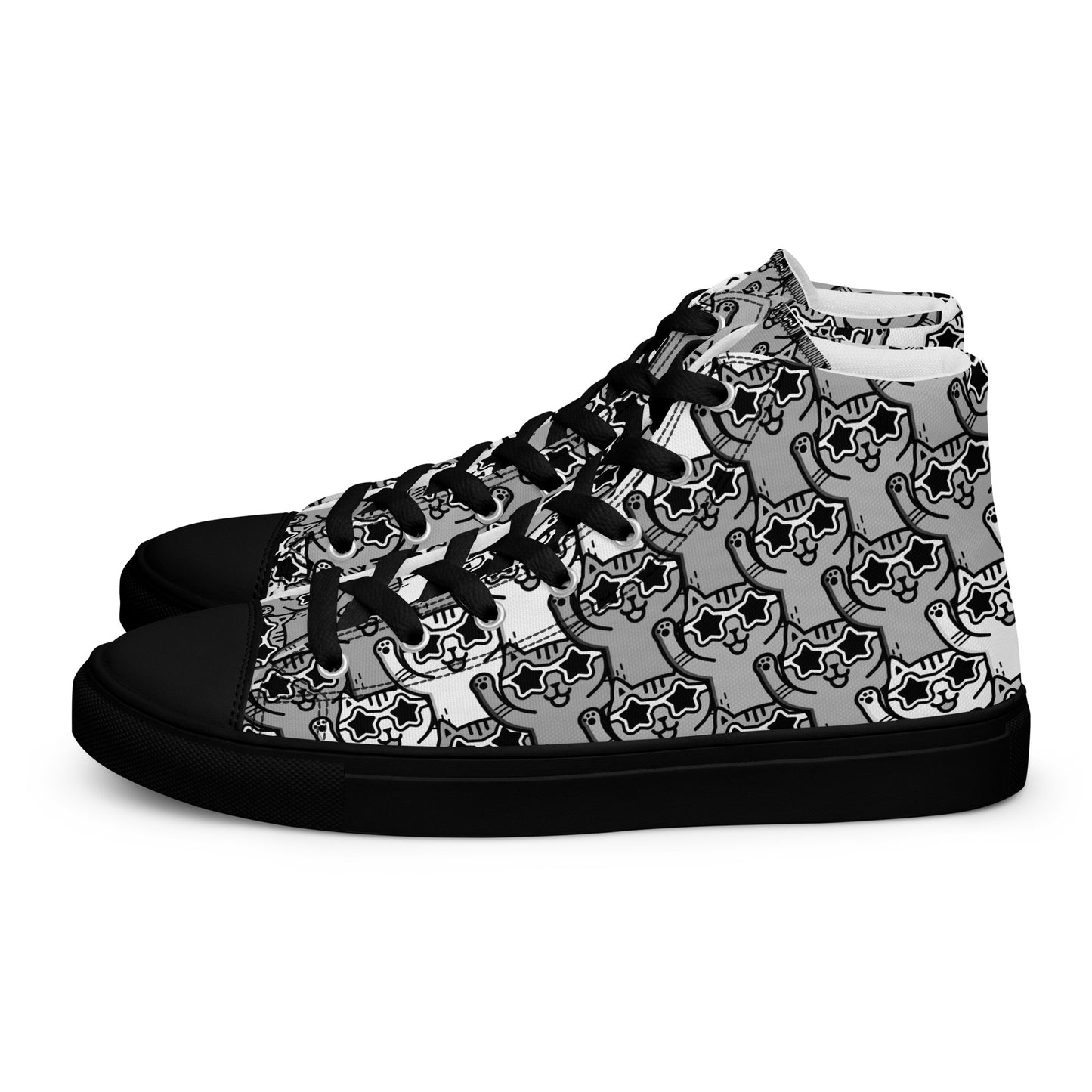Yass Cats - Grey - Men’s high top canvas shoes