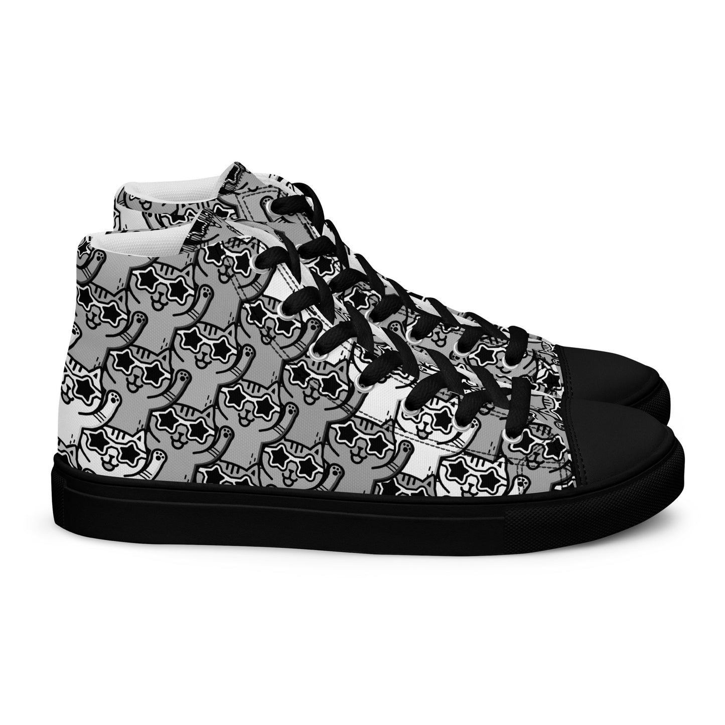 Yass Cats - Grey - Men’s high top canvas shoes