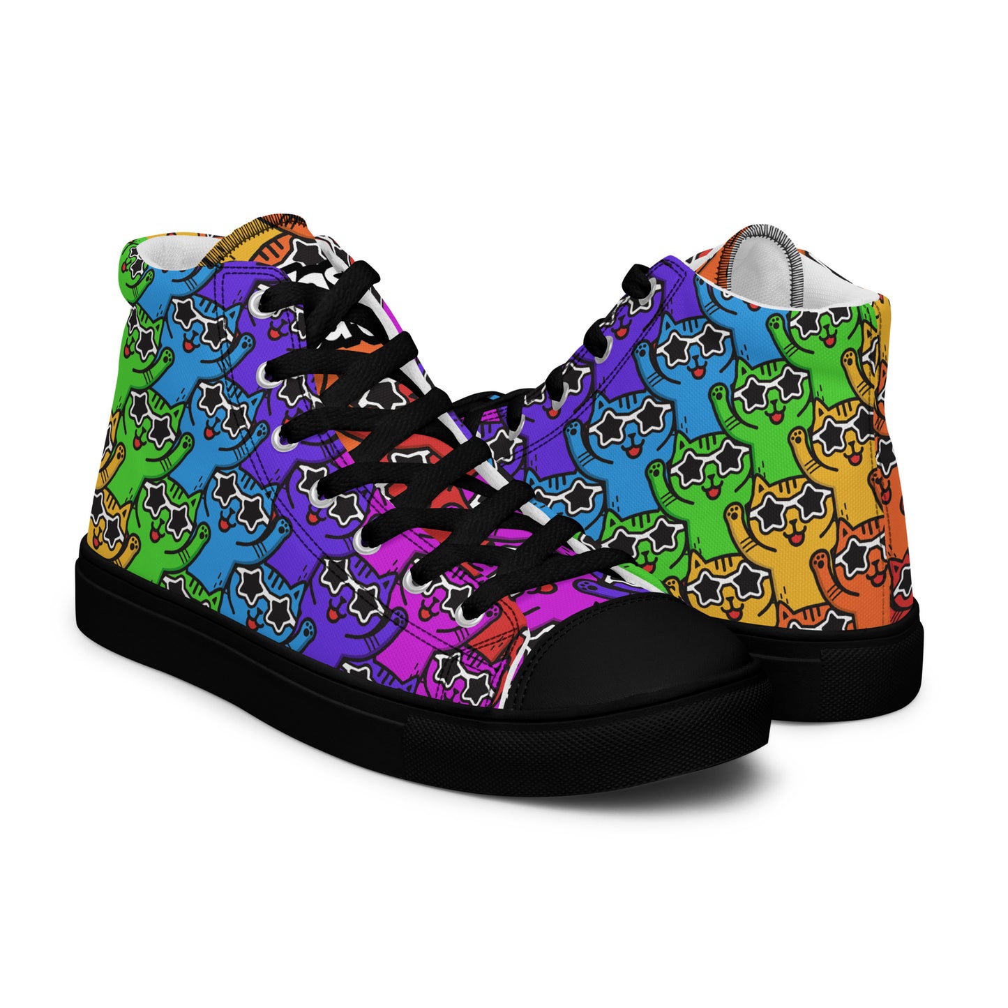 Yass Cats - Rainbow warrior - Men’s high top skater shoes
