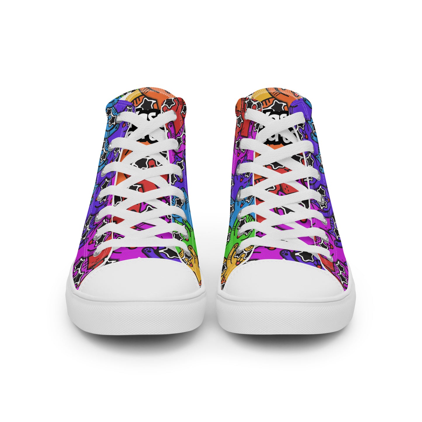 Yass Cats - Rainbow warrior - Men’s high top skater shoes