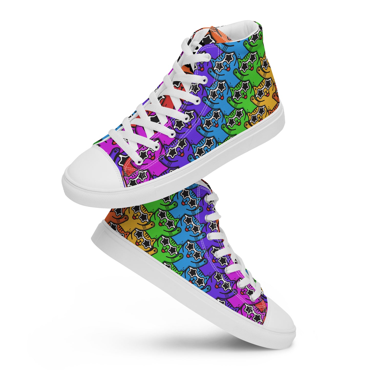 Yass Cats - Rainbow warrior - Men’s high top skater shoes