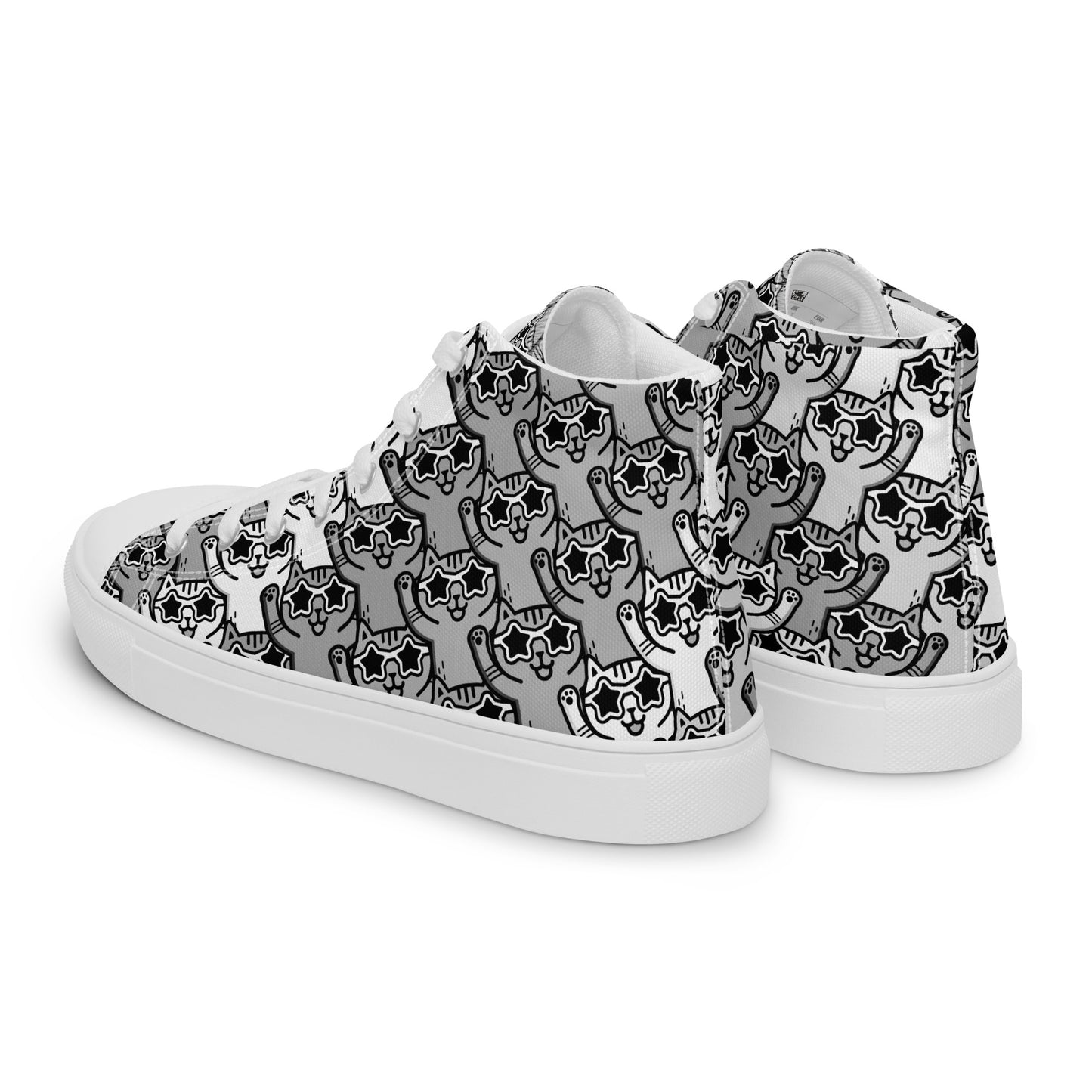 Yass Cats - Grey - Men’s high top canvas shoes