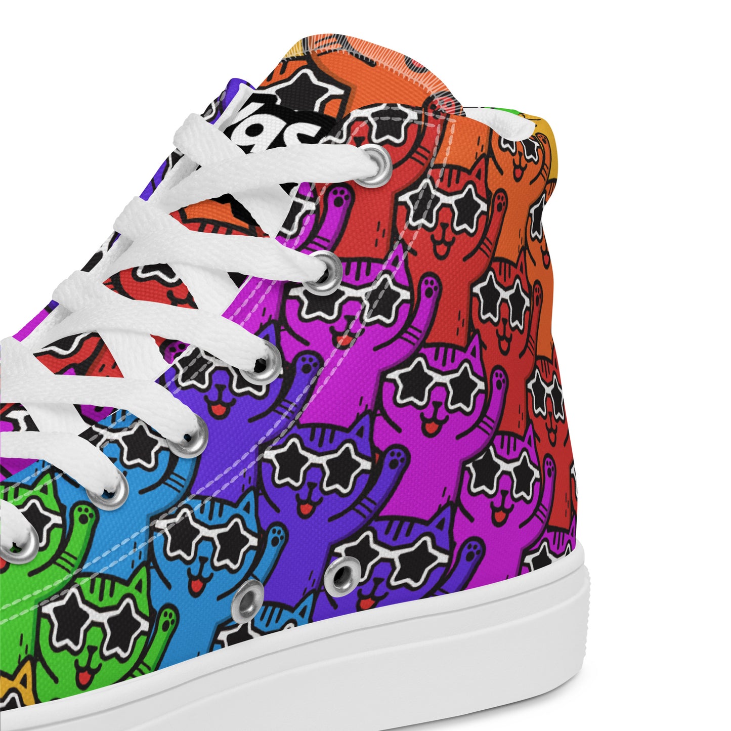 Yass Cats - Rainbow warrior - Men’s high top skater shoes