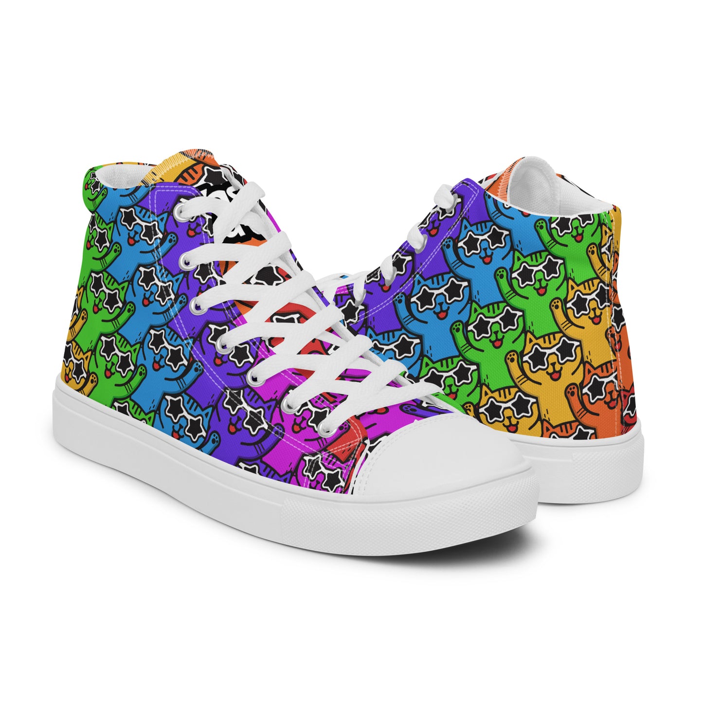 Yass Cats - Rainbow warrior - Men’s high top skater shoes