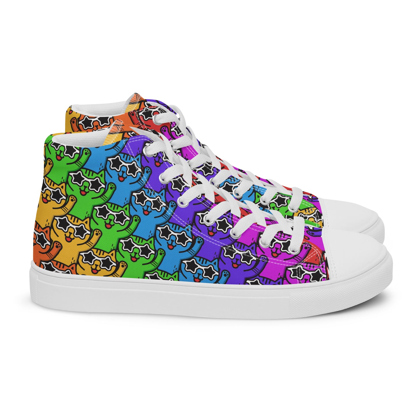 Yass Cats - Rainbow warrior - Men’s high top skater shoes