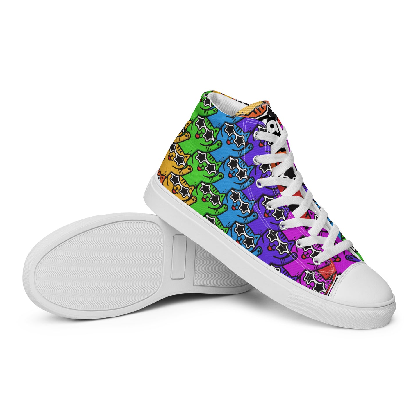 Yass Cats - Rainbow warrior - Men’s high top skater shoes