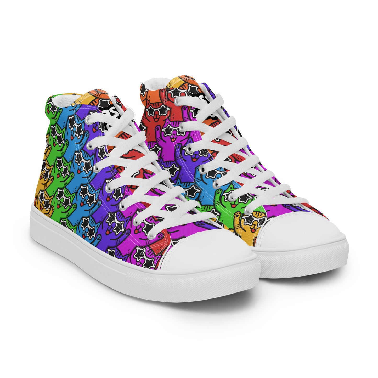 Yass Cats - Rainbow warrior - Men’s high top skater shoes
