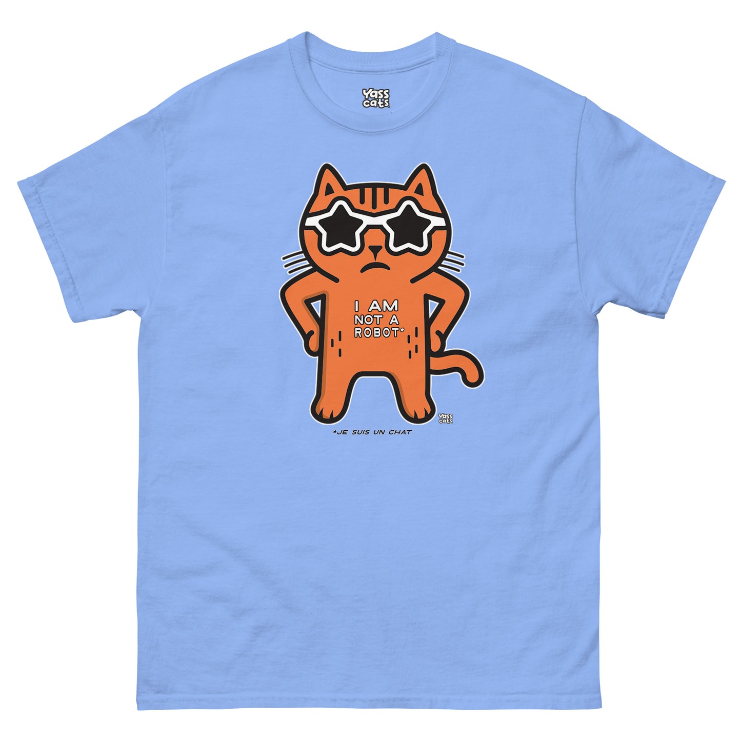 Yass Cats - Orange - 'I am not a robot' short sleeve women's t-shirt