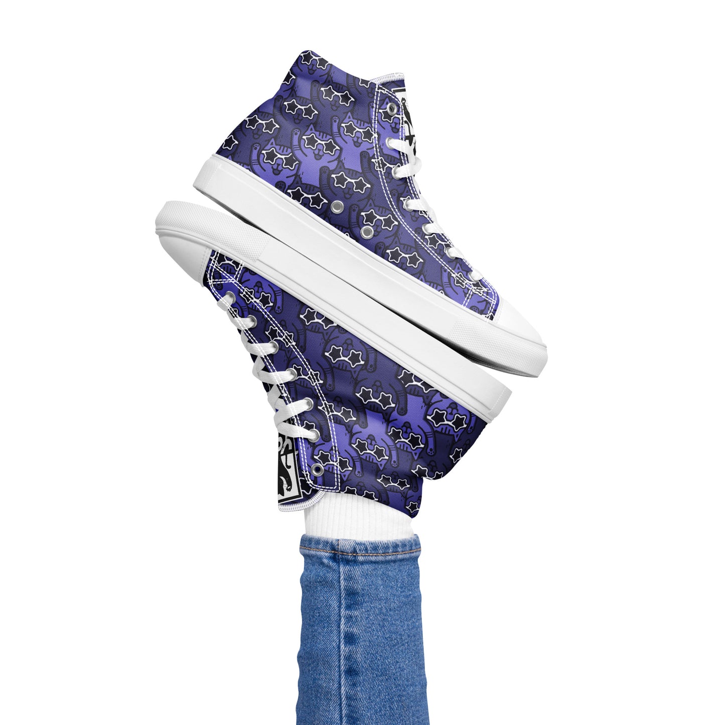 Yass Cats - Indigo - Women’s high top skate sneakers