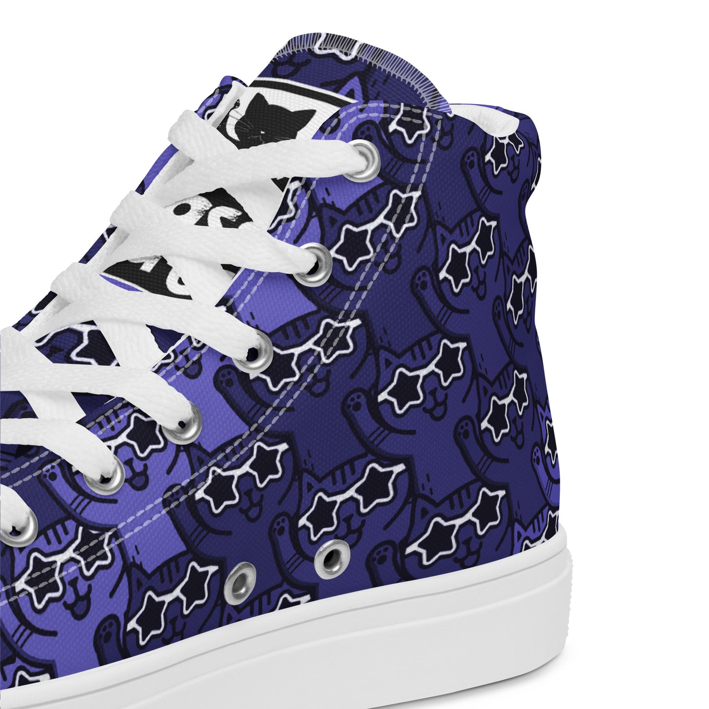 Yass Cats - Indigo - Women’s high top skate sneakers