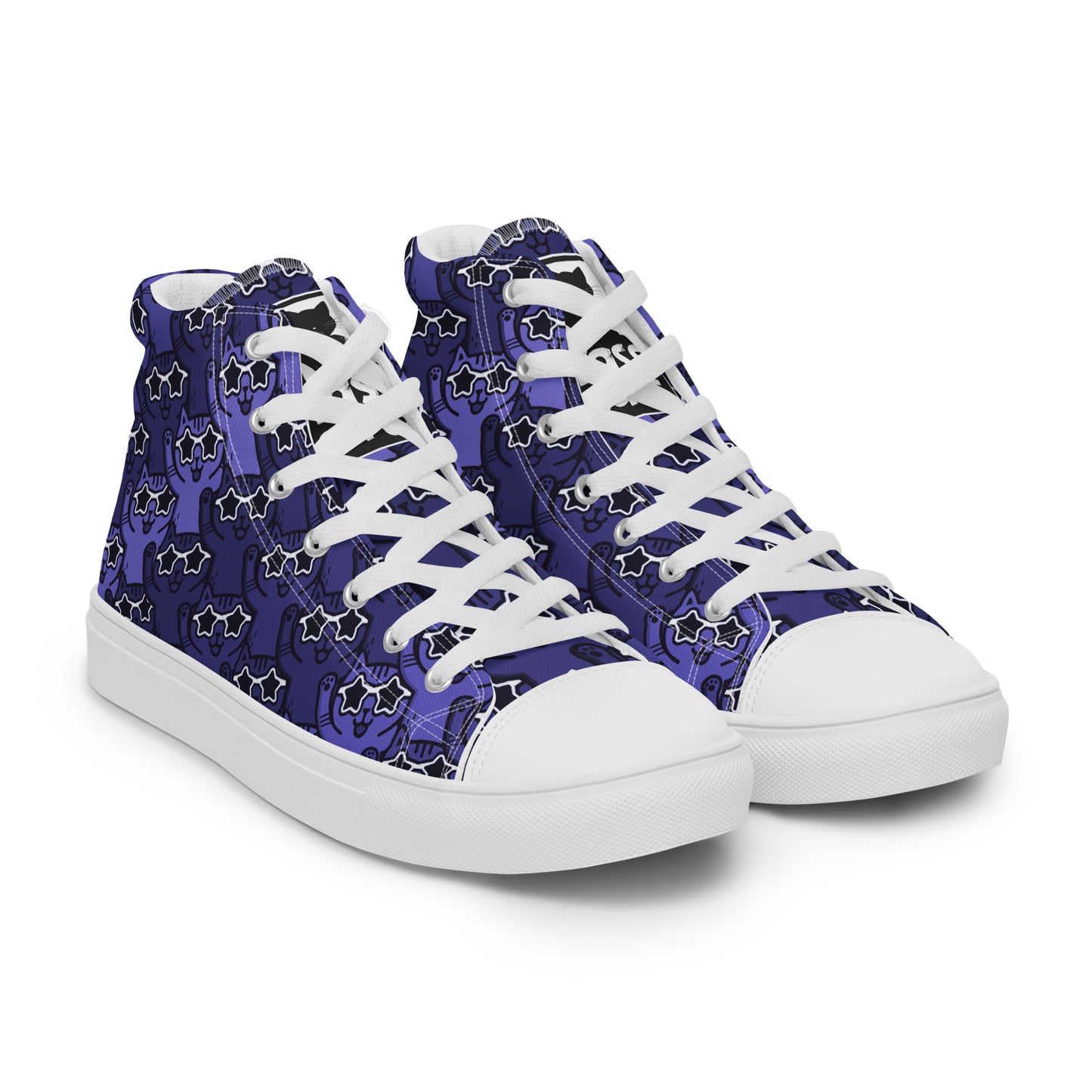 Yass Cats - Indigo - Women’s high top skate sneakers