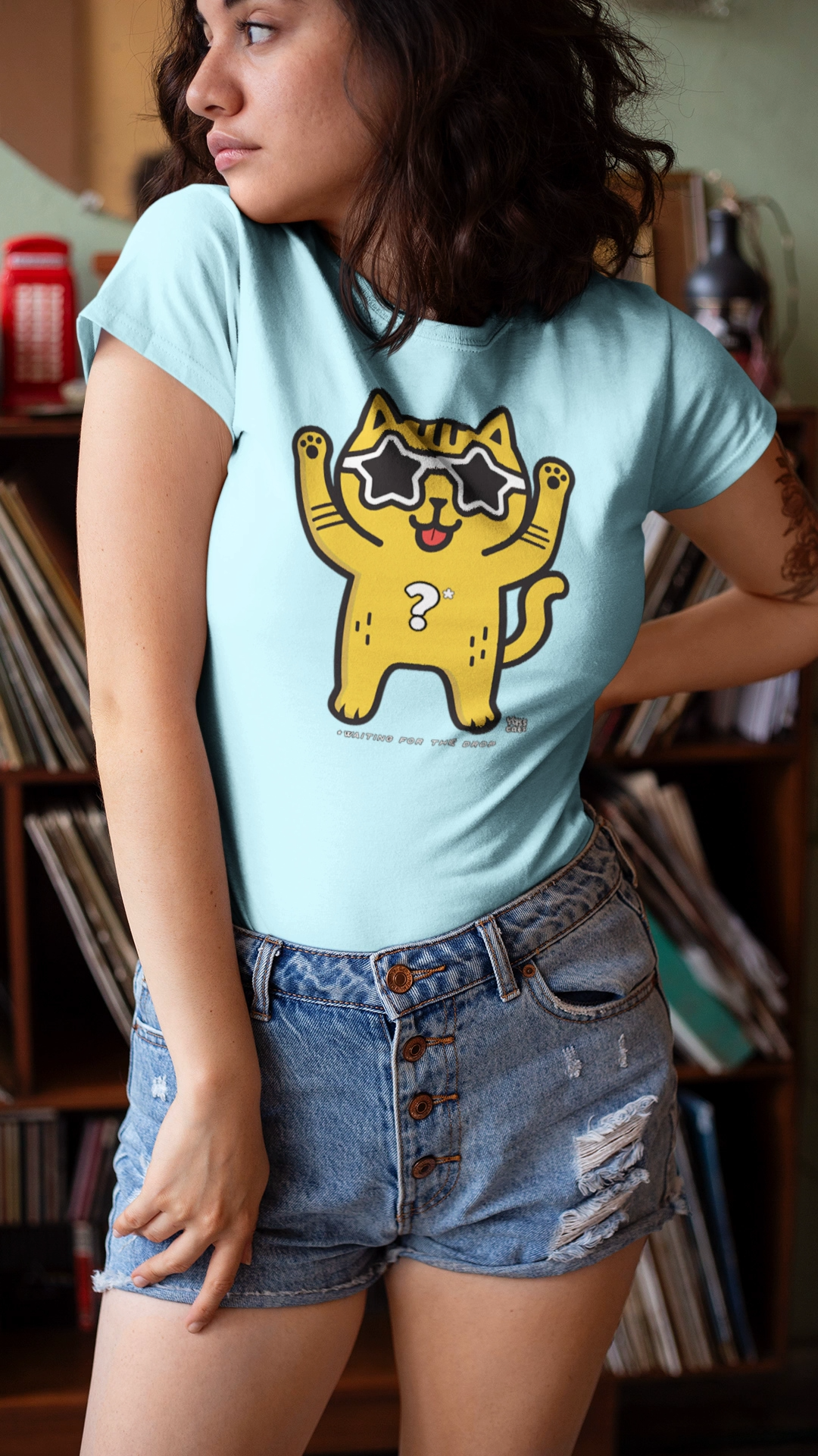 Yass Cats - Yellow Hello - T-shirt à manches courtes pour femme