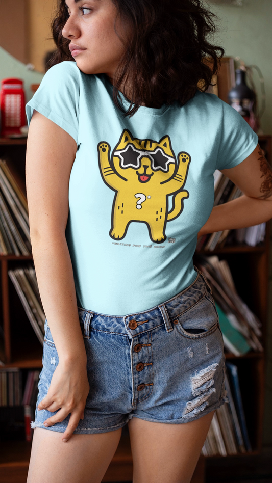 Yass Cats - Yellow Hello - T-shirt à manches courtes pour femme