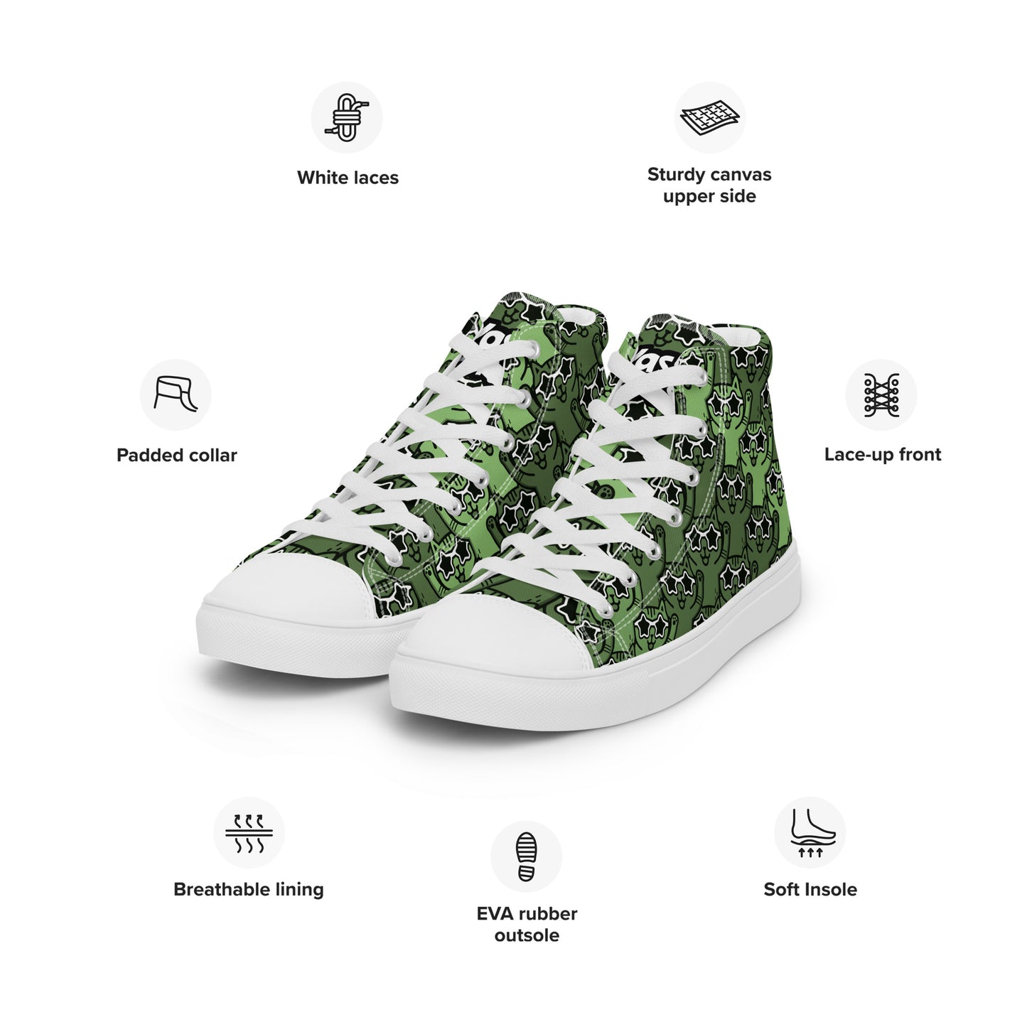 Yass Cats - CAMOUFLAGE CAT - Men’s high top skater shoes