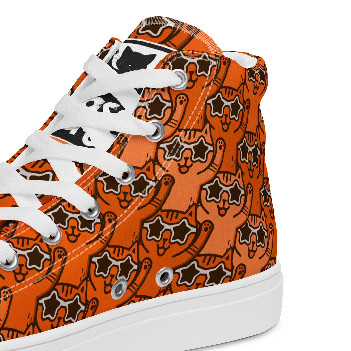 Yass Cats - Orange Rainbow - Women’s high top skate sneakers