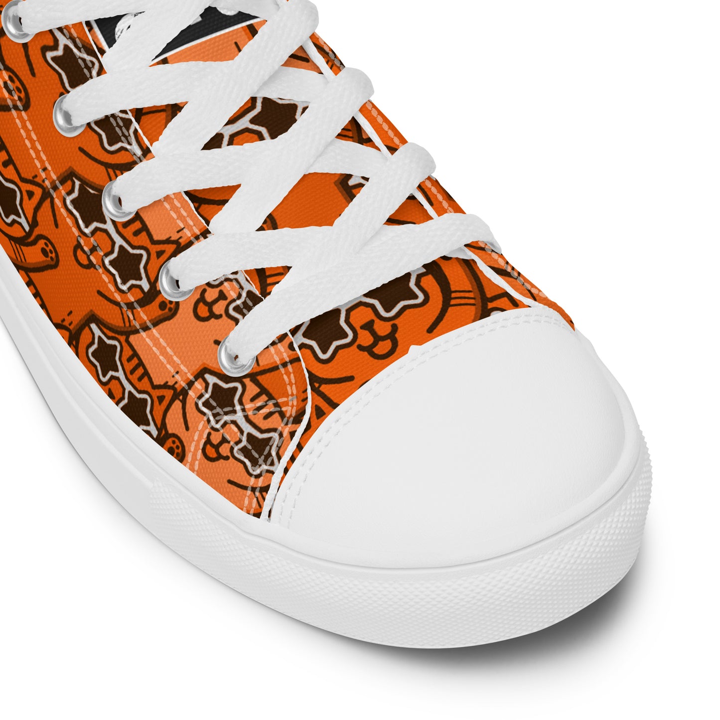 Yass Cats - Orange Rainbow - Women’s high top skate sneakers