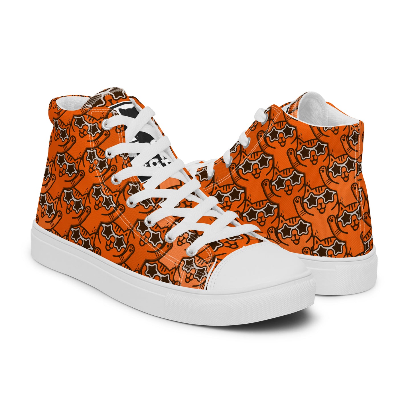Yass Cats - Orange Rainbow - Women’s high top skate sneakers