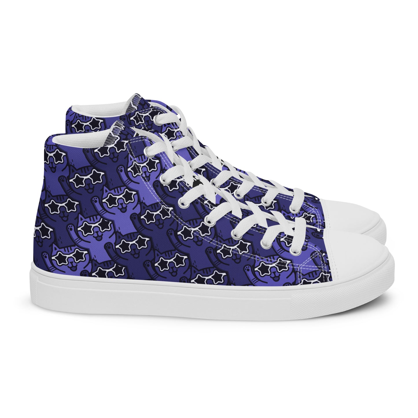 Yass Cats - Indigo - Women’s high top skate sneakers