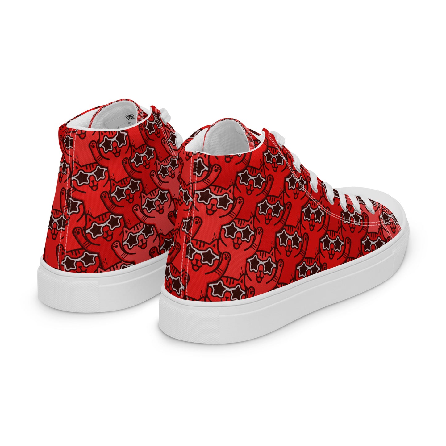 Yass Cats - Red Rainbow - Women’s high top skate shoes