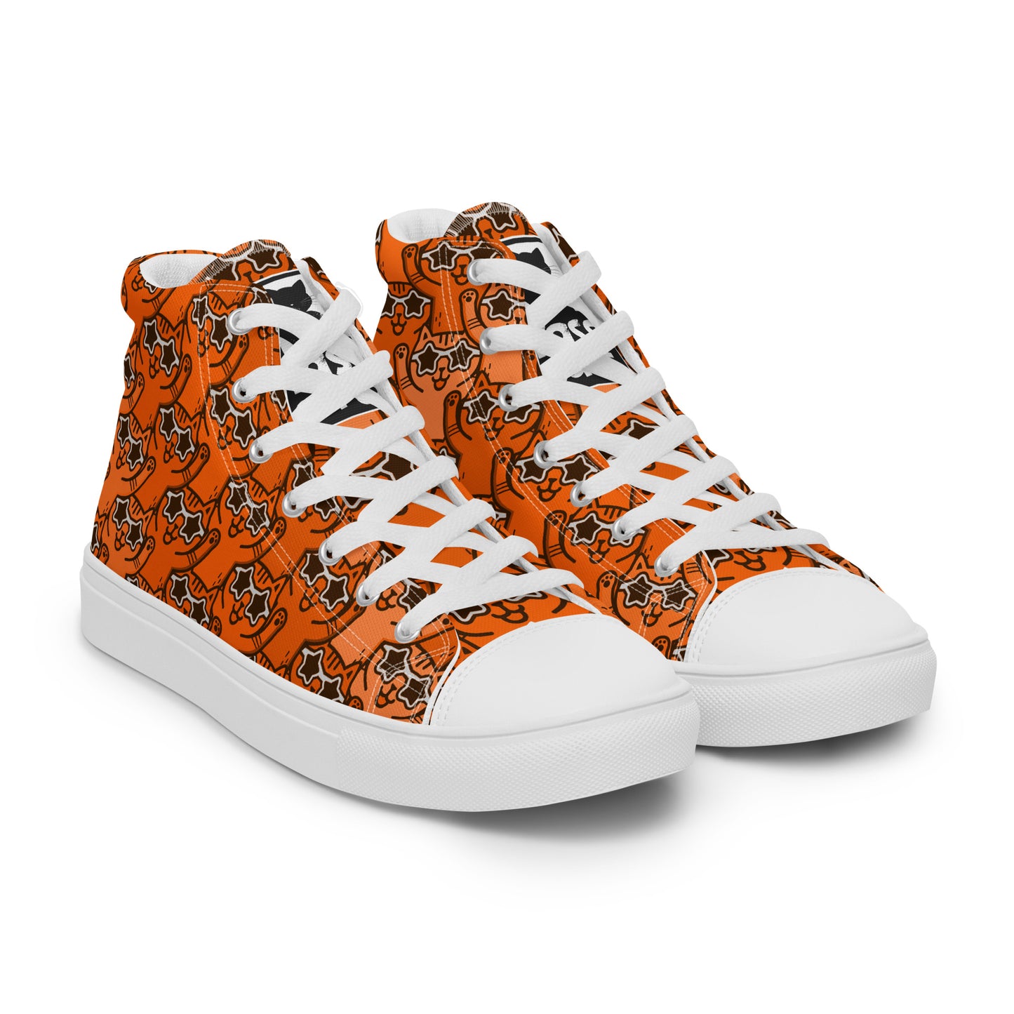 Yass Cats - Orange Rainbow - Women’s high top skate sneakers