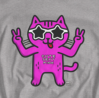 Yass Cats - Cute Pink - T-shirt à manches courtes pour femme